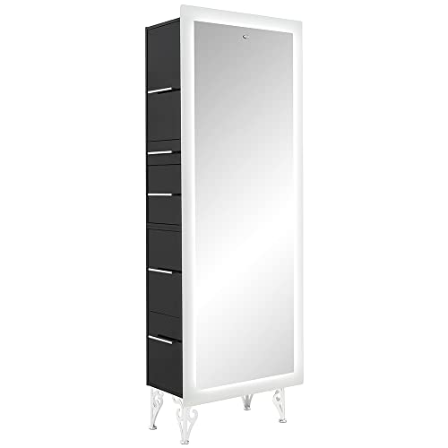 Dir Salon Led Lighting Styling Station Single Sided Salon Mirror Lighted Make-Up Station Magic Single
