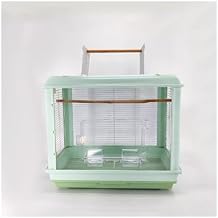 Bird Cage Pet Bird Cage Parrot Cage Ecological Transparent Acrylic Special Large Villa Home Cage Flight Cage(Green)