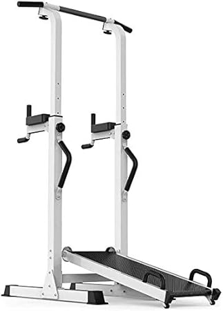 Pull Ups Multifunctional Power Tower Workout Pull Up Dip Station Adjustable Height Pull Up Bar Station Tower with Treadmills for Indoor Home Gym Fitness Dip Stand