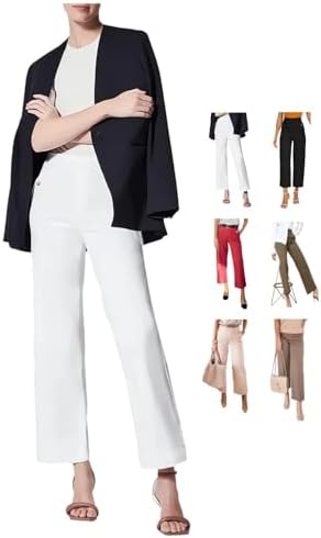 Tummy Control Twill Cropped Wide Leg Pant,Plus Size Widestretch Twill Cropped Wide Leg Pant Ankle Denim Pants Women