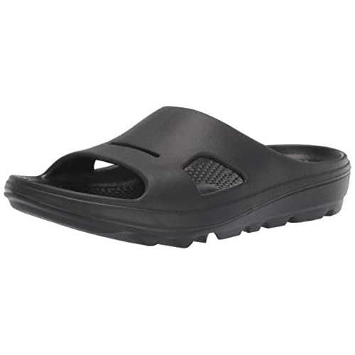 Spenco Womens Fusion 2 Slide Sandal, Black, 10 Medium US