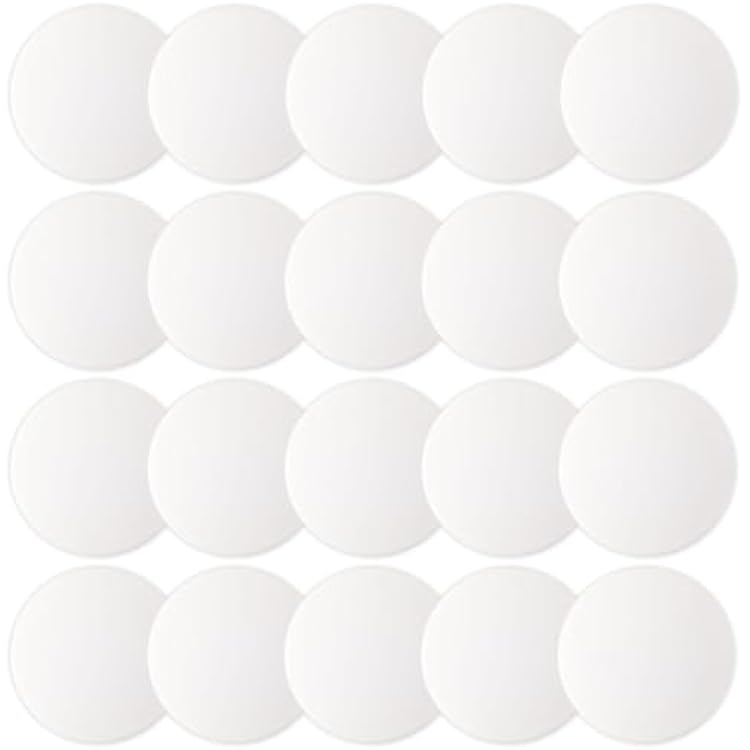 JULBEAR Door Stopper Wall Protector, 20PCS Door Knob Stoppers Wall Protector with Strong Back Adhesive,Quiet, Shock, Absorbent Silicone, Door Handle Bumpers and Protect Wall Surfaces Round 2 inch