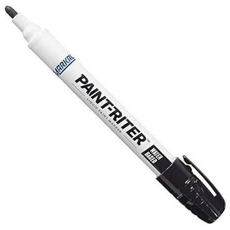Markal Paint-Riter Water-Based Marker Marker, Black (12 Markers)