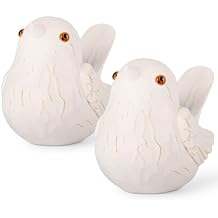 Resin Bird Statues Home Decor - Christmas Brids Figurines Decorative for Living Room, Office Desktop, Dedroom, Cute Country Decor for TV Stand 2Pc