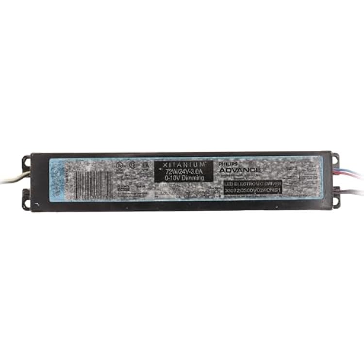 Advance XI072C300V024CNS1 Xitanium 0-10V Dimming LED Driver, 72W, 12-24Vdc