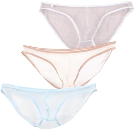 Mens Transparent Mesh Triangle Briefs Underwear See Through Bulge Pouch Sheer Bikini Bikini Underpants Panties