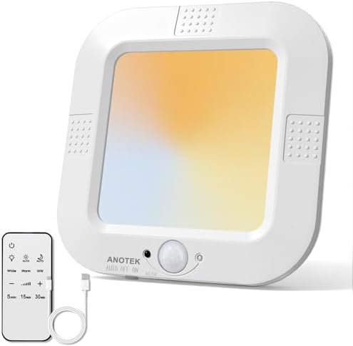 Rechargeable Motion Sensor Ceiling Light, No Wiring Battery Operated Ceiling Light with Remote, Wireless Motion Activated Shower Light Battery Powered for Bathroom Pantry Hallway Porch