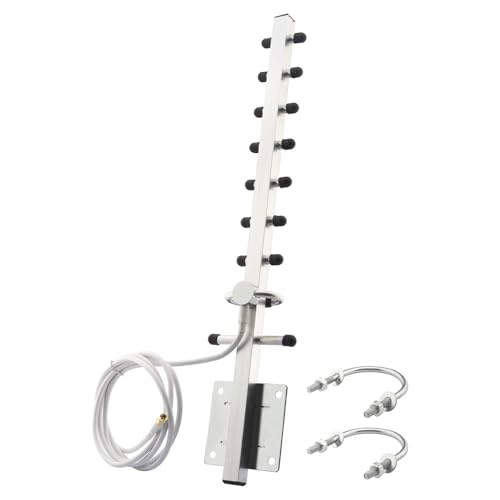 Dual Band 9dBi Yagi WiFi Antenna Outdoor Directional High Gain Antenna for Long-Range Barn, Farm & Garage Extension 5ft RG58 Cable & RP-SMA for Wireless Security Cameras & Routers