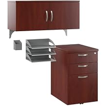 Bush Business Furniture Office in an Hour Storage Cabinet with Accessories in Hansen Cherry