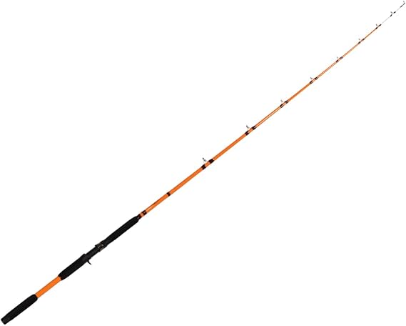 Catfish Pro Tournament Series Casting Rod - 7'6" One-Piece Rod with S-Glass, E-Glass & Carbon Graphite Construction, Super Grip, Glow Tip, Heavy-Duty Stainless-Steel Guides - Ideal for Big Catfishing!