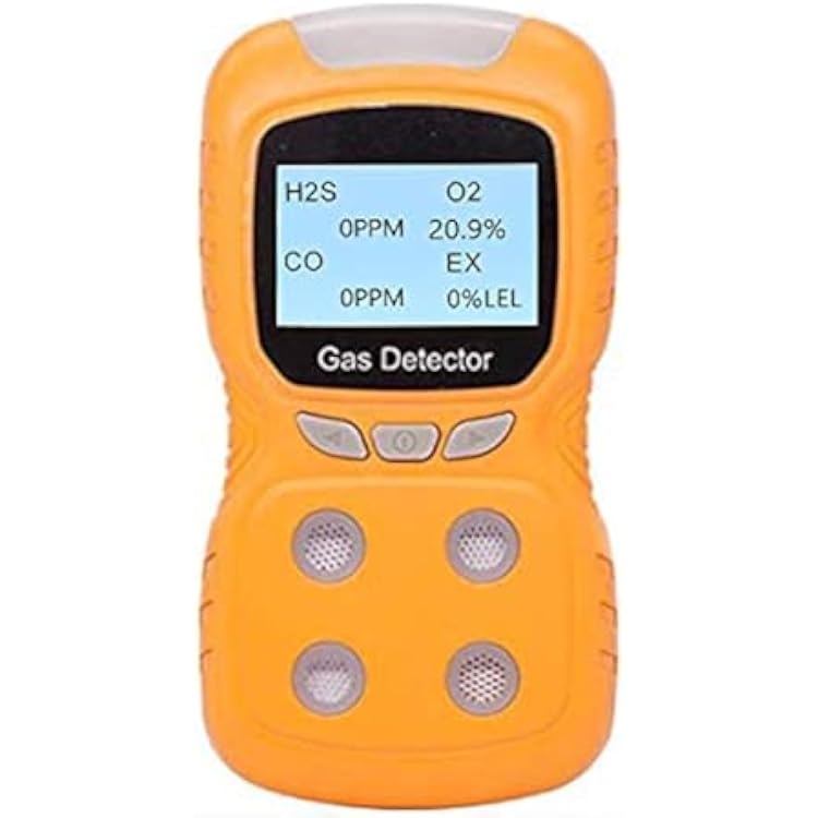 4IN1 Gas Detector, Rechargeable Portable 4 IN1 Clip Gas Monitor Meter Tester Analyzer Sound Light Shock