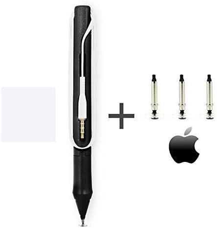SonarPen - Pressure Sensitive Smart Stylus Pen Bundle with SonarPen Replacement Nib Set Optimized for iOS, Compatible with Apple iPad/iPhone/Android/Switch/Chromebook (White)