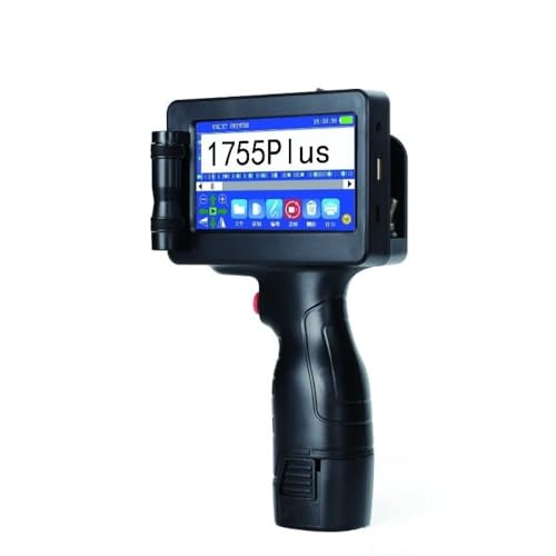 Handheld Inkjet Printer, Handheld Printer Portable 4.3 Touchscreen Quick Dry Inkjet Coding Machine with Touch Screen, Expiration Time, Barcode, QR Code, Logo, Patch Series Number Handheld Inkjet Printer Bare Metal