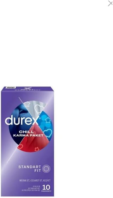 Durex Chill 10'Lu Prezervatif, Düz, Kokusuz, Lateks