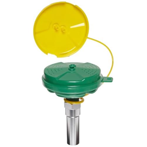 Haws SP65 Axion MSR Eye/Face Wash Head with Inverted Directional Flow, Green/Yellow/Silber