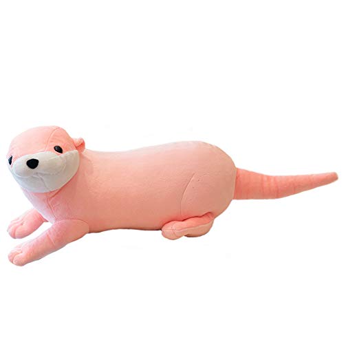 Lovely Otter Plush Dolls, Simulation Stuffed Animal Dolls Soft Otter Pillow Christmas Room Decor Gift for Kids 80cm Pink