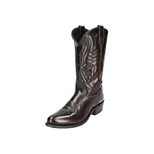Smoky Men's 11" Black Cherry Leather Western Cowboy Boot