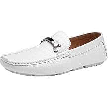 Jousen Men's Loafers Crocodile Printed Casual Loafers for Mens Slip On Shoes