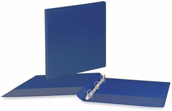 Slant D-Ring View Binder, 3 Rings, 1.5" Capacity, 11 x 8.5, Navy Blue