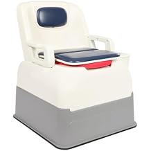 Bedside Commode Chair, Portable Toilets Seat for Home Use with Armrests & Removable Bucket Potty Chair for Seniors Elderly and Disabled 220lbs Capacity Blue