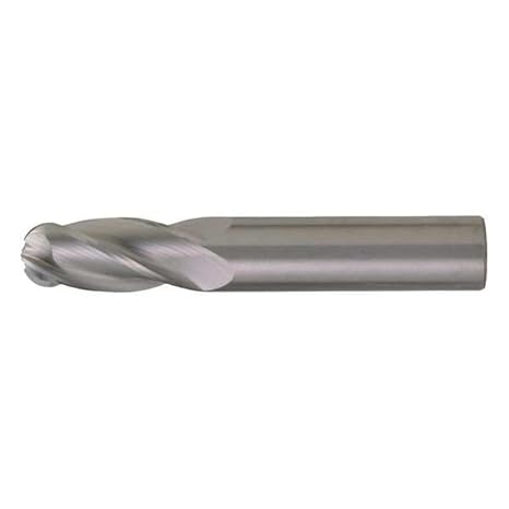 Ball End Mill,Single End,1/4",Carbide
