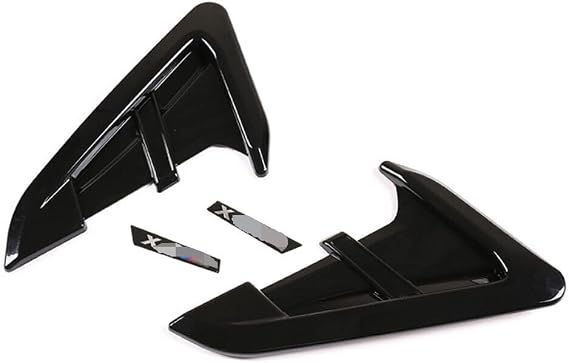 2 PCS Shark Gills Side Decoration Fender Vent Trim,Body Marker Fender Air wing Vent Trim M Cover Compatible with BMW X3 G01 2018 2019 2020 2021 2022 2023 (Glossy Black)