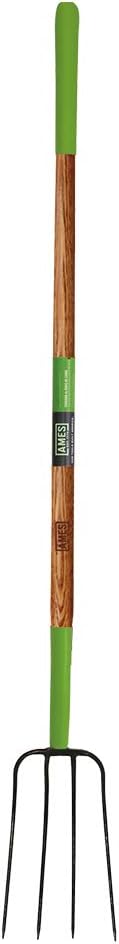 AMES 2826700 4-Tine Forged Steel Manure Fork with Hardwood Handle