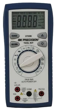 BK Precision Auto Ranging True RMS Tool Kit Digital Multimeter, Model 2709B