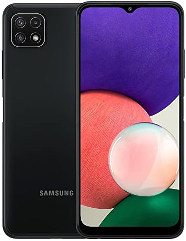 Samsung Galaxy A22 5G 128GB, 4GB 6.6 90Hz, Android 11, 48MP Triple Camera, Dual SIM GSM 4G Volte Unlocked US  Global International Model A226BRDSN Extra Fast Charger Bundle, Gray