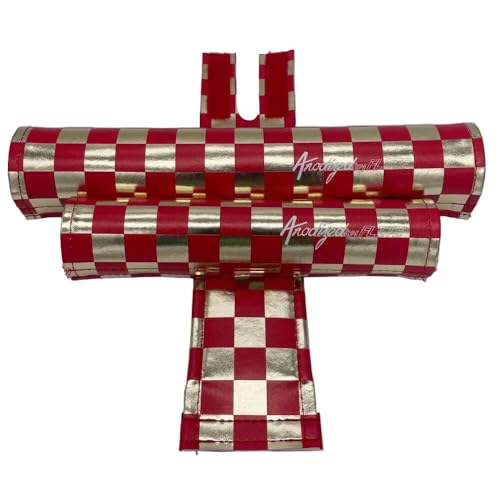 Anodized Gold Checker BMX Pad Sets