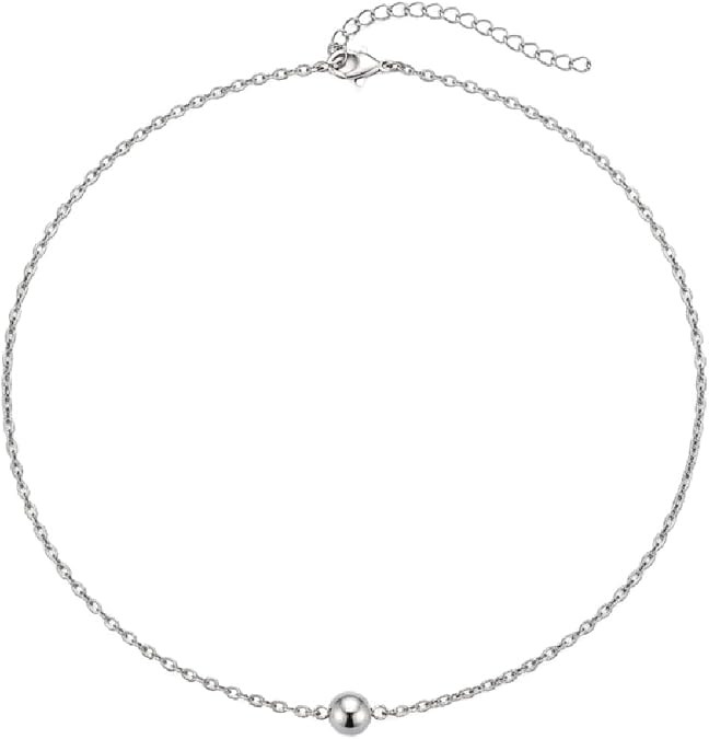 Round Ball Stainless Steel Choker Necklace for Women