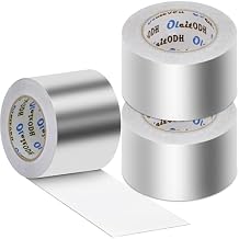 Oleitodh 3 Pack Aluminum Foil Tape Bulk - 4 Inch x 55 Yards - 2.7mil Heavy Duty Metal Duct Tape, Aluminum HVAC Tape for Sealing & Patching, Air Ducts, Insulation Metal Repair, Professional Grade