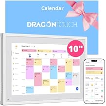 10.1" Digital Calendar Chore Chart 1080P Full HD Interactive Touchscreen, Smart Family Planner, Hearth Display Digital Wall & Desk Mountable for Seamless Scheduling