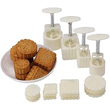 Mid-Autumn Festival Hand-Pressure Moon Cake Mould With 12 Pcs Mode Pattern For 4 Sets