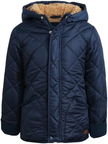 Perry Ellis Boys' Jacket - Faux Memory Diamond Quilted Jacket - Winter Coat Puffer Jacket for Boys: Infant/Toddlers (12M-7)