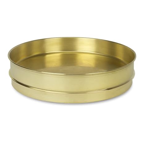 Advantech PB12HX Sieve Pan with Extended Rim, HH, 12" Diameter, Brass