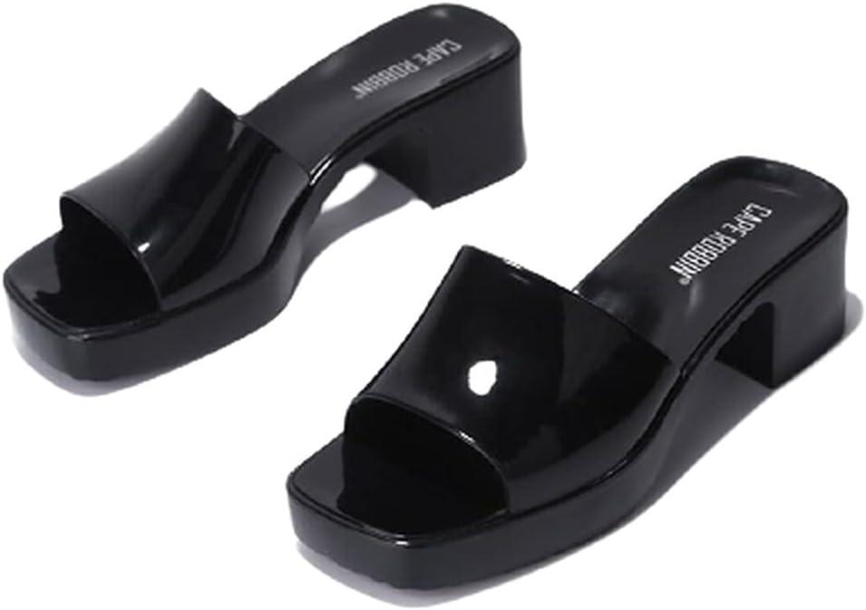 Cape Robbin Jelly Chunky Block Heel Sandals