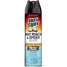 Hot Shot Ant, Roach & Spider Killer, Kills Insects Indoors and Outdoors, Kills Roaches and Listed Ants on Contact, Insecticide Spray, 17.5 Ounce (Crisp Linen)