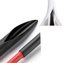 ZhiYo 1/4" Heat Shrink Tubing, 16.4 Ft 3:1 Heat Shrink Tube & 6.6ft - 4/5 inch White Cable Sleeve Bundle