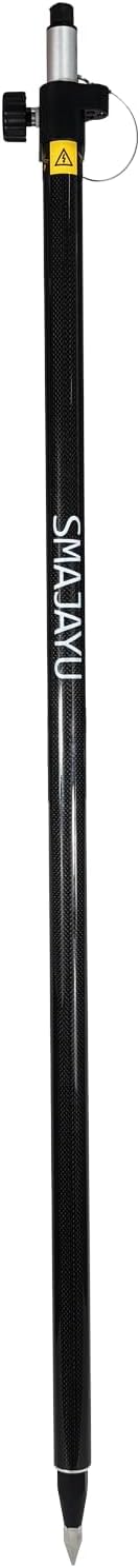2.2M/7.22FT Carbon Fiber and Aluminum GPS Pole with Carry Bag, Telescopic Range Pole of Level Bubble, Rover Rod RTK GNSS Surveying Tool, Portable Prism for Surveying & Engineering, Meter and Feet, Universal Standard