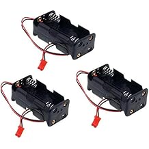 3Pack ShareGoo 02070 4 Cell AA Battery Container Case Holder Pack Box JST Plug Receiver Compatible with HSP Redcat 1/8 1/10 RC Nitro Power Car Truck