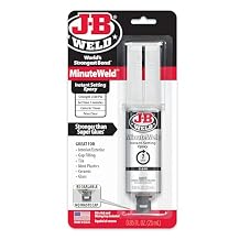 J-B Weld 50101 MinuteWeld Instant-Setting Epoxy Syringe - Clear - 25ml, 0.85 Fl Oz (Pack of 1)