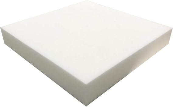 Foamma 1-Pack 2" x 18" x 18" High Density Upholstery Foam, Chair Cushion Square Foam for Dining Chairs, Wheelchair Seat Cushion Replacement
