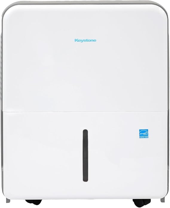 Keystone Energy Star 22-Pint Portable Dehumidifier for Large Rooms up to 1,500 Sq.Ft. with Auto-Shutoff & Timer, Quiet and Moisture Absorber For Basement, Garage, Living Room