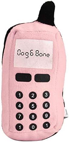 Squeaky Dog & Cat Plush Chew Toys - Cute Cell Phone Shaped Pet Toys - Pink