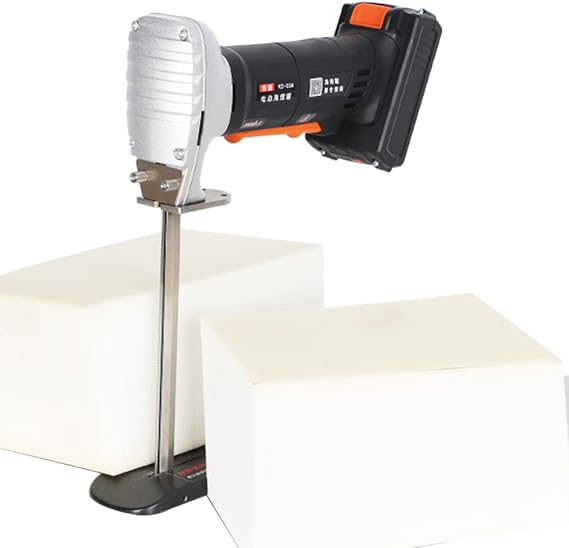 Electric Sponge Cutter Professional Foam Rubber Sponge Reciprocating Cutting Saw, Electric Foam Cutting Machine with 300mm Saw Blade (15cmsawblade)