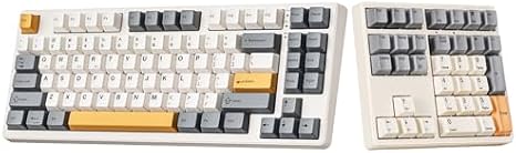 Kisnt KN85 Wireless Mechanical Keyboard& KN34 Numpad(Retro Beige,Brown Switch)