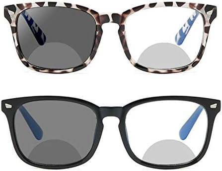 Transition Sunglasses Photochromic Business Bifocal Reading Glasses Men Women 2pairs Fashion Far and Near Presbyopia