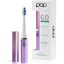 Pop Sonic Electric Toothbrush (Ombre) - Travel Toothbrushes w/AAA Battery | Kids Electric Toothbrushes with 2 Speed & 15,000-30,000 Strokes/Minute, Dupont Nylon Bristles (Ombre Purple)