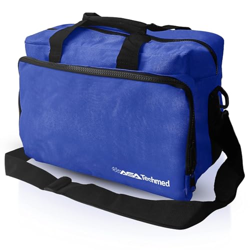 ASA TECHMED Nurse Bag for Medical Equipment, Nurse Accessories Bag Ideal for Doctors, Nurses, Home Health Aids, Medical Students Blue